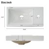 [Viedo]Contemporary 16" White Wall-Mounted Bathroom Vanity Combo Cabinet with Ceramic Basin - Ideal for Small Bathrooms