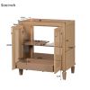 30 Inch Bathroom Vanity without Sink, Freestanding Bathroom Vanity with Hidden Drawer, Storage Cabient for Bathroom