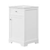 20" Bathroom Vanity with Sink, Bathroom Cabinet with Soft Closing Door, Storage Rack and Adjustable Shelve, White