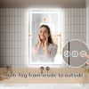 LED Bathroom Mirror, 24x40 inch Bathroom Vanity Mirrors with Lights, Mirrors for Wall with Smart Touch Button, Anti-Fog, Memory Function