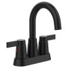 Bathroom Faucet Matte Black 2-Handle Bathroom Sink Faucet 360 Degree High Arc Swivel Spout Centerset 4 Inch Vanity Faucet Bathroom Faucet 3 Holes Lava