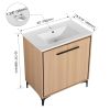 30 Inch Bathroom Vanity Base with basin, Storage Cabinet with Doors, Engineered Wood