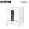 24" Bathroom Vanity with Sink, Bathroom Vanity Cabinet with Two Doors, Adjustable Shelves, Solid Wood and MDF