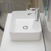 1pc 19" x 15" Countertop Rectangle Vessel Sink, Above Counter Ceramic Hand Wash Basin Vanity Sink, Bathroom Sanitary Ware Art Basin Vessel Sink Bowl