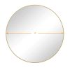 Wall Mirror 48 Inch Oversized Big Size Gold Circular Mirror Metal Framed Mirror Round Vanity Mirror Dressing Mirror, for Bathroom, Living Room