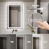 LED Bathroom Mirror, 24x40 inch Bathroom Vanity Mirrors with Lights, Mirrors for Wall with Smart Touch Button, Anti-Fog, Memory Function