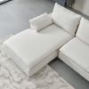 L-Shaped linen sectional sofa with right chaise,Beige