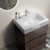 Alice 24" Walnut Bathroom Vanity with Sink, Large Storage Freestanding Bathroom Vanity for Modern Bathroom