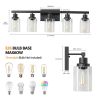 5-Lights Farmhouse Vanity Lights Fixture Rustic Bathroom Light Fixture Bathroom Sconce