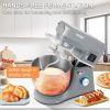 5 IN 1 Mixer, 660W Tilt-Head Multifunctional Electric Mixer with 6 Speeds LCD Screen Timing,Dough Hook,Flat Beater,Meat Grinder