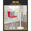 Modern Bar Stool Set of 2 Barstools Height Adjustable Counter Height Swivel Bar Stool PU Leather Bar Chairs Hydraulic Dining