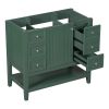 36" Bathroom Vanity without Sink, Cabinet Base Only, One Cabinet and three Drawers, Green