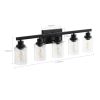 5-Lights Farmhouse Vanity Lights Fixture Rustic Bathroom Light Fixture Bathroom Sconce