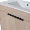 36 Inch Freestanding Bathroom Vanity with White Ceramic Sink & 2 Soft-Close Cabinet Doors (BVB02436PLO-F-BL9090B),W1286S00063