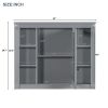 36'' Bathroom Vanity with Top Sink, Grey Mirror Cabinet, Modern Bathroom Storage Cabinet with 2 Soft Closing Doors and 2 Drawers