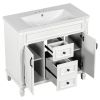 36'' Bathroom Vanity with Top Sink, Modern Bathroom Storage Cabinet with 2 Soft Closing Doors and 2 Drawers, Single Sink Bathroom Vanity