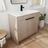 36 Inch Freestanding Bathroom Vanity with White Ceramic Sink & 2 Soft-Close Cabinet Doors (BVB02436PLO-F-BL9090B),W1286S00063