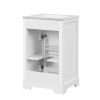 20" Bathroom Vanity with Sink, Bathroom Cabinet with Soft Closing Door, Storage Rack and Adjustable Shelve, White