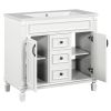 36'' Bathroom Vanity with Top Sink, Modern Bathroom Storage Cabinet with 2 Soft Closing Doors and 2 Drawers, Single Sink Bathroom Vanity