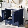 30" Blue Bathroom Vanity with Single Sink, Combo Cabinet Undermount Sink, Bathroom Storage Cabinet with 2 Doors and a Drawer, Soft Closing