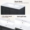 36" Bathroom Vanity Organizer with Sink, Combo Cabinet Set, Bathroom Storage Cabinet, Retro Espresso