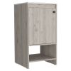 Jane Bathroom Vanity, Single Door Cabinet, Two Shelves -Light Gray