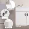 30" Bathroom Vanity with Metal Leg,with White Ceramic Basin,Two Soft Close Cabinet Doors, Solid Wood,Excluding faucets,white