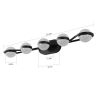 Modern Minimalist Bathroom Vanity Light, LED 5 Bulb Frosted Glass Shades, Wall Mounted Decorative Lighting Fixture