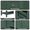 36" Bathroom Vanity without Sink, Cabinet Base Only, One Cabinet and three Drawers, Green