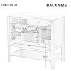 36" Bathroom Vanity without Sink, Cabinet Base Only, One Cabinet and three Drawers, Black