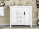 36'' Bathroom Vanity with Top Sink, Modern Bathroom Storage Cabinet with 2 Soft Closing Doors and 2 Drawers, Single Sink Bathroom Vanity