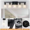 5-Lights Farmhouse Vanity Lights Fixture Rustic Bathroom Light Fixture Bathroom Sconce