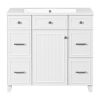 36" Bathroom Vanity Cabinet with Sink Top Combo Set,White,Single Sink,Shaker Cabinet with Soft Closing Door and Drawer