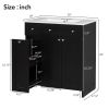 30-Inch Black Bathroom Vanity with Ceramic Sink Combo, Abundant Storage Cabinet - 2 Soft-close Doors and Double-tier Deep Drawer