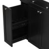 30-Inch Black Bathroom Vanity with Ceramic Sink Combo, Abundant Storage Cabinet - 2 Soft-close Doors and Double-tier Deep Drawer