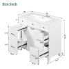 36" Bathroom Vanity Cabinet with Sink Top Combo Set,White,Single Sink,Shaker Cabinet with Soft Closing Door and Drawer