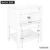 [VIDEO] 24" Grey Modern Sleek Bathroom Vanity Elegant Ceramic Sink with Solid Wood Frame Open Style Shelf (OLD SKU: JL000004AAE)