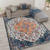 Boho Medallion Woven Area Rug