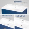 30" Blue Bathroom Vanity with Single Sink, Combo Cabinet Undermount Sink, Bathroom Storage Cabinet with 2 Doors and a Drawer, Soft Closing