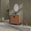 30 "Bathroom Vanity, 2 doors, Bathroom Cabinet Vanity Freestanding Cabinet Engineered Wood with sink