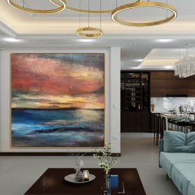 Handmade Oil Painting Wall Art Abstract Oil Painting Handmade Modern Paintings On Canvas Home Decoration For Living Room Home Office Decor (size: 90x90cm)