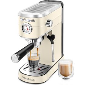 Espresso Machine 20 Bar, Espresso Maker with Milk Frother Steam Wand, Stainless Steel Espresso Coffee Machine (default: default)