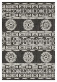 Sunshine GC_HAR2023 Anthracite 5 ft. 3 in. x 7 ft. 3 in. Indoor/Outdoor Area Rug (Color: as Pic)