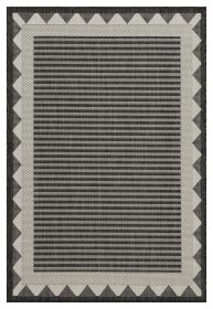 Sunshine GC_HAR2014 Anthracite 5 ft. 3 in. x 7 ft. 3 in. Indoor/Outdoor Area Rug (Color: as Pic)