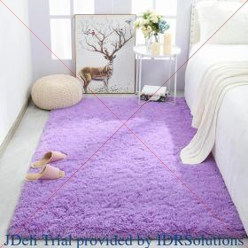 8*10, Area Rug for Livingroom Bedroom Dorm Home Decorative, Non-Slip Plush Fluffy Furry Fur Rugs Comfy (Color: Purple, size: 8 X 10 Feet)