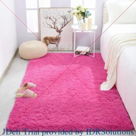 8*10, Area Rug for Livingroom Bedroom Dorm Home Decorative, Non-Slip Plush Fluffy Furry Fur Rugs Comfy (Color: Hot Pink, size: 8 X 10 Feet)