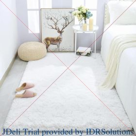 8*10, Area Rug for Livingroom Bedroom Dorm Home Decorative, Non-Slip Plush Fluffy Furry Fur Rugs Comfy (Color: White, size: 8 X 10 Feet)