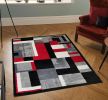 Jersey Area Rugs, Carpets For Livingroom, 5x7 Area Rugs ,3006 Black-Grey