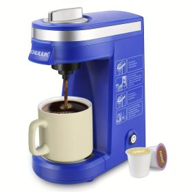 CHULUX Coffee Maker Machine,Single Cup Pod Coffee Brewer with Quick Brew Technology (Color: Blue)