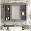 35'' x 27.5'' Medicine Cabinet, Wall Mounted Bathroom Storage Cabinet, Modern Bathroom Wall Cabinet with Mirror